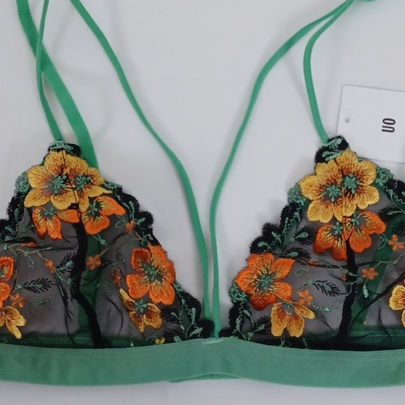 "OU" ~ Out from Under ~ "Botanical" Embroidered Bralette ~ NWT - Picture 3 of 8